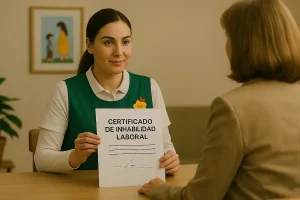 Certificado de inhabilidad laboral