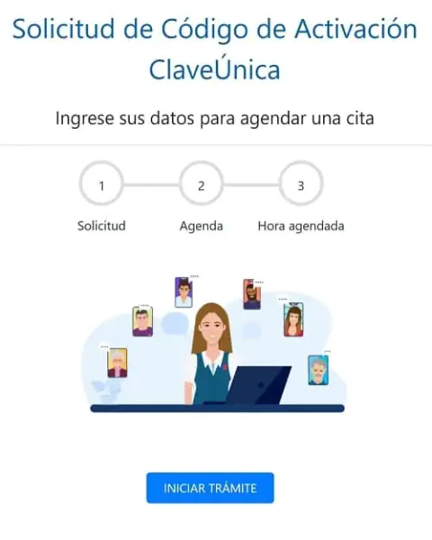 opción para solicitar Clave Única