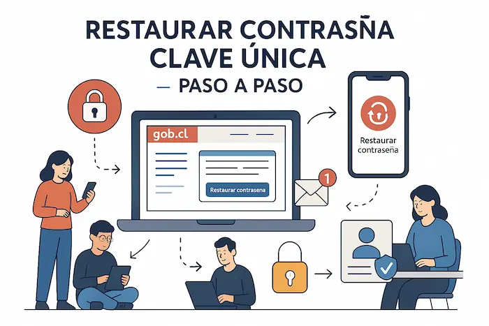 Proceso para restaurar la contraseña de Clave Única en gob.cl